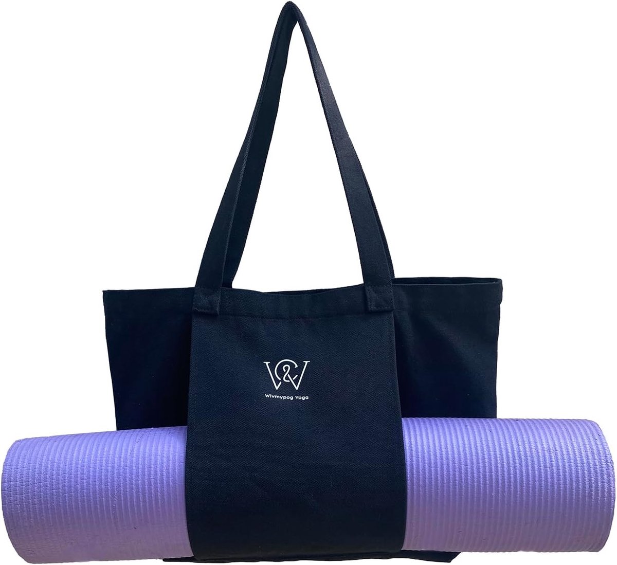 SnelShoppen - Yoga Mat Tote Gym Bag Canvas Schoudertas voor Vrouwen - Waterdichte Draagbare Yoga Mat Tas - Ideaal voor Yoga, Sport en Reis