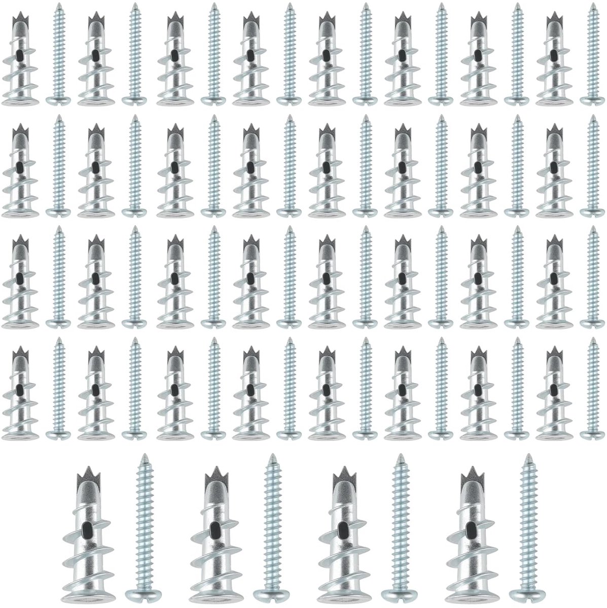 SnelShoppen - 80 Pcs Heavy Duty Drywall Fixing Kit - Zelfborende Wandpluggen en Schroeven - Ideaal voor Gipsplaten, Betonnen en Bakstenen Muren - Duur