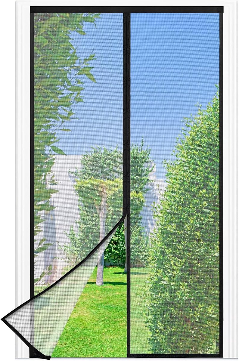 SnelShoppen - Fliegengitter Balkon Deur Magnet 90 x 240 cm - Sterke Magneten, Vliegenraam Deur, 3.8 cm Breed, Insectenbescherming, Geen Boren, Perfect