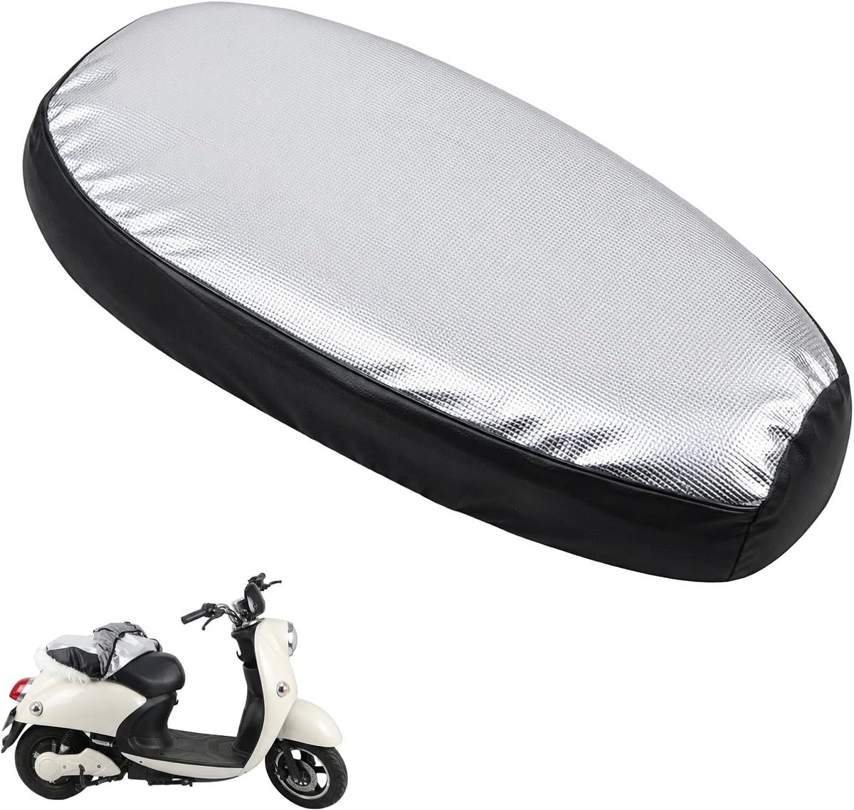 SnelShoppen - Universele Motorstoelhoes, Waterdicht en Zonwerend, Grote Stoelhoes voor Scooter en Bromfiets, Elastische Bescherming, Stofkussenhoes, P