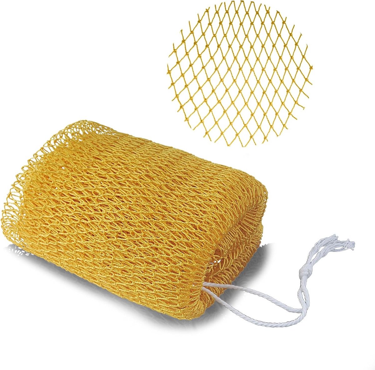 Exfoliërende Bad Spons voor Diepe Reiniging, Nylon Achterkant, Uitrekbaar tot 114 cm, Ideaal voor Lichaamsverzorging en Douche Accessoires