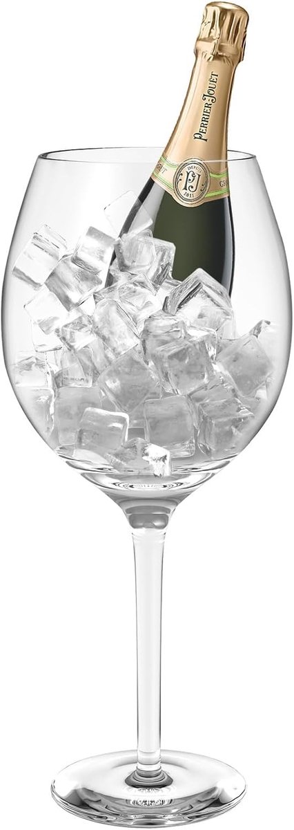SnelShoppen - Gigantisch Handgeblazen Wijnglas 2400ml - 15" Hoog - Elegante Italiaanse Ontwerp - Kristalhelder en Eco-vriendelijk Glas - Perfect voor