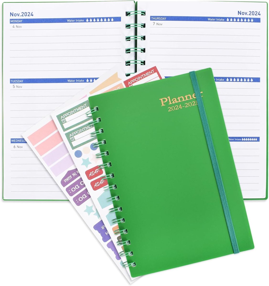 SnelShoppen - 2025 A5 Weekplanner - 18 Maanden Agenda van Januari 2025 tot Juni 2026 - Spiral-Bound Dagboek met Maandtabs - Premium Papier voor Soepel