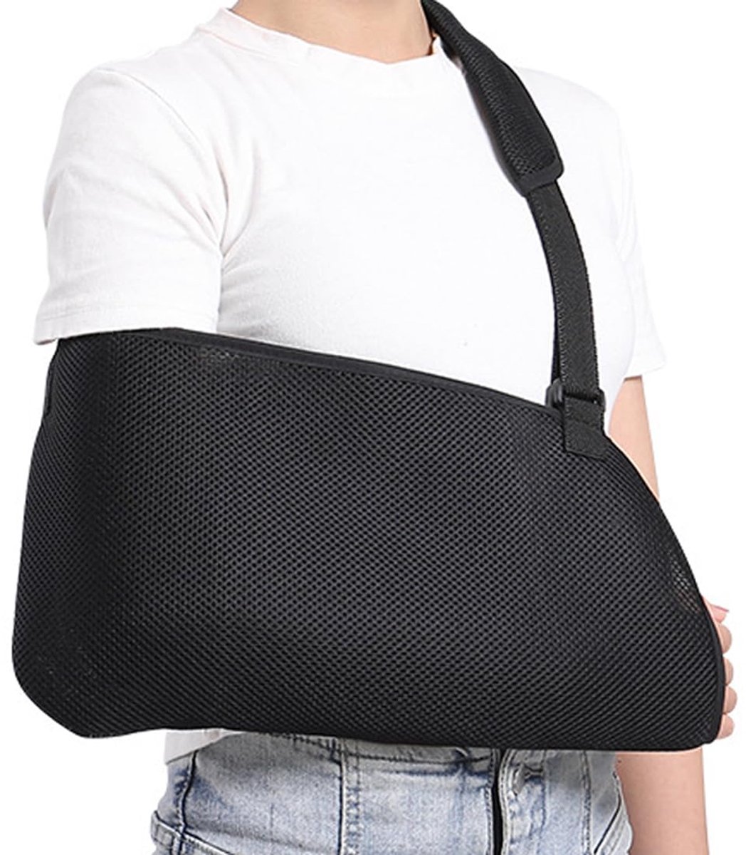 SnelShoppen - Universele Schouder Sling Met Ademend Mesh, Verstelbare Arm Loop Voor Herstel Van Polsbreuk, Elleboogblessures, Geschikt Voor Mannen En