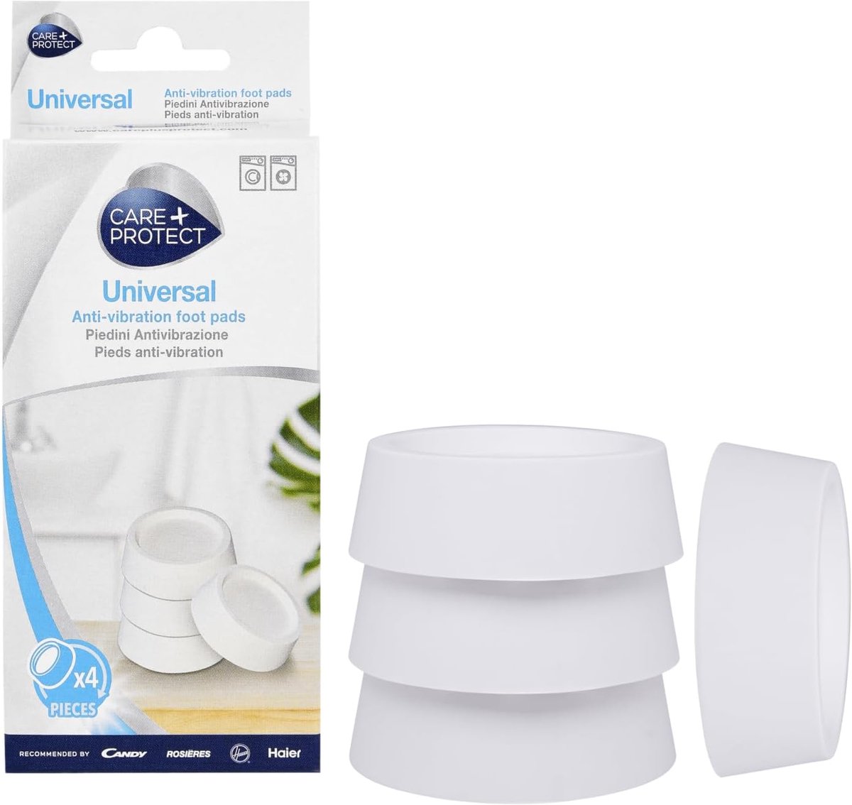 SnelShoppen - Anti-vibratie rubber pads voor wasmachines en drogers, vermindert geluid en trillingen, verbetert stabiliteit, universeel en eenvoudig t
