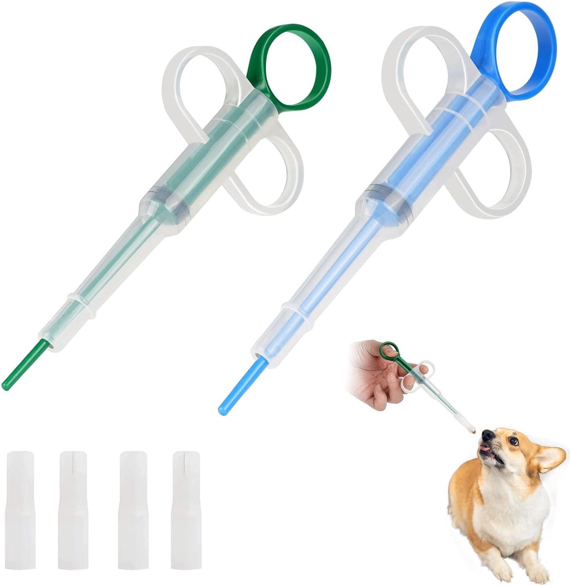 Voedingsinjector voor Huisdieren - Pillenverdelger voor Katten en Kleine Honden, Eenvoudig Pillen Toedienen, Diergeneeskundige Verzorgingstool