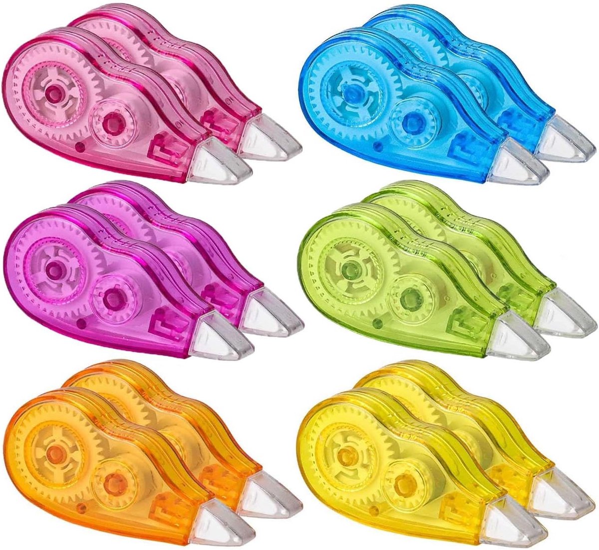 Correctietape Set van 12 Rollen voor Studenten - Ideaal voor School, Knutselen en Foto's, Perfect voor Precisie en Gemak
