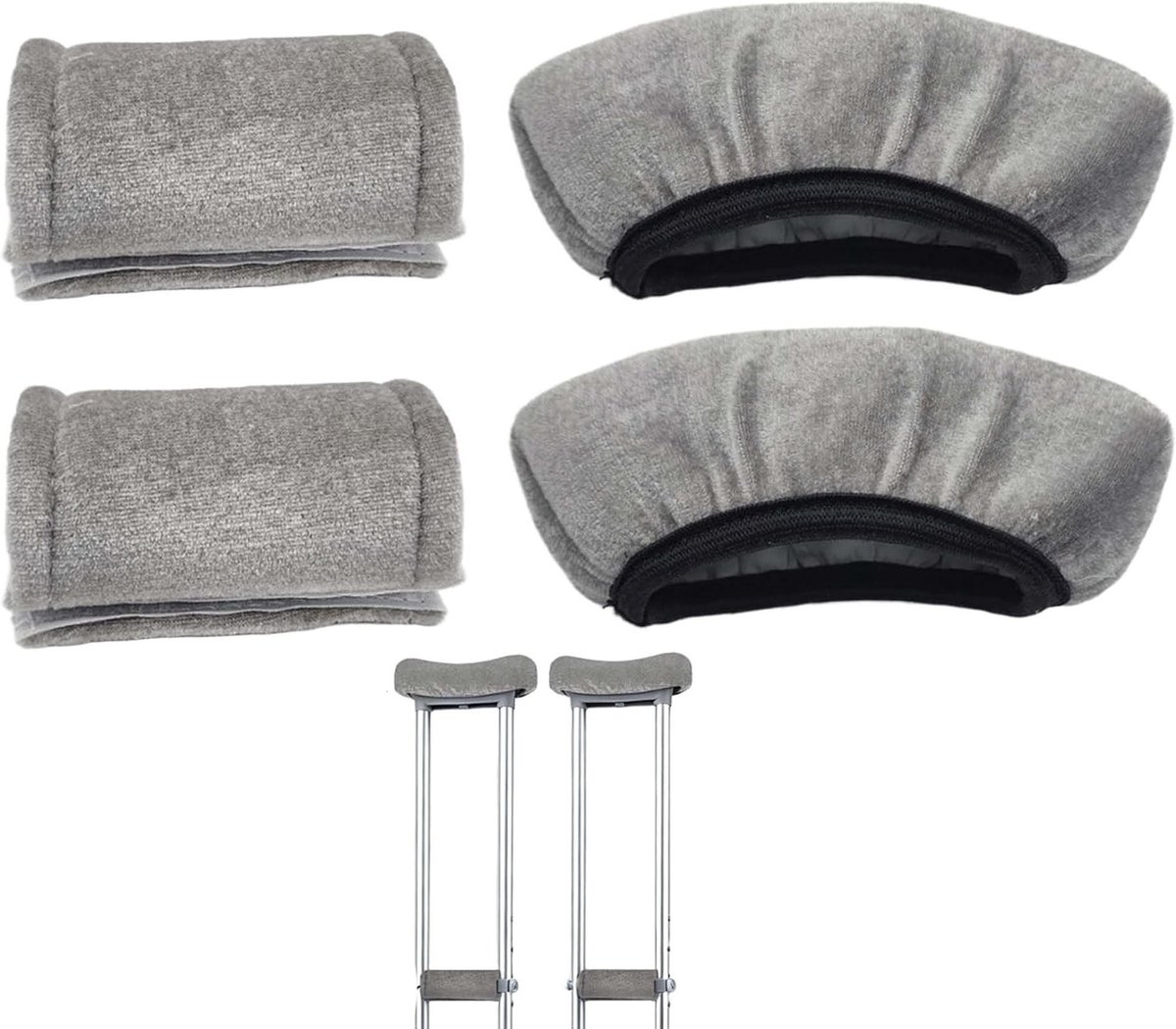 Rugkussens voor oksels en onderarmen, anti-slip pads, flexibele beschermhoezen, grijs, ideaal voor comfort en ondersteuning
