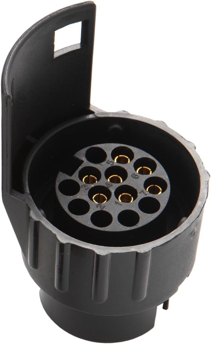 SnelShoppen - 7 naar 13 Polige Trailer Adapter Stekker Waterdicht Universeel voor Truck, Trailer, Caravan, Auto, Tractor - CE en RoHS Gecertificeerd