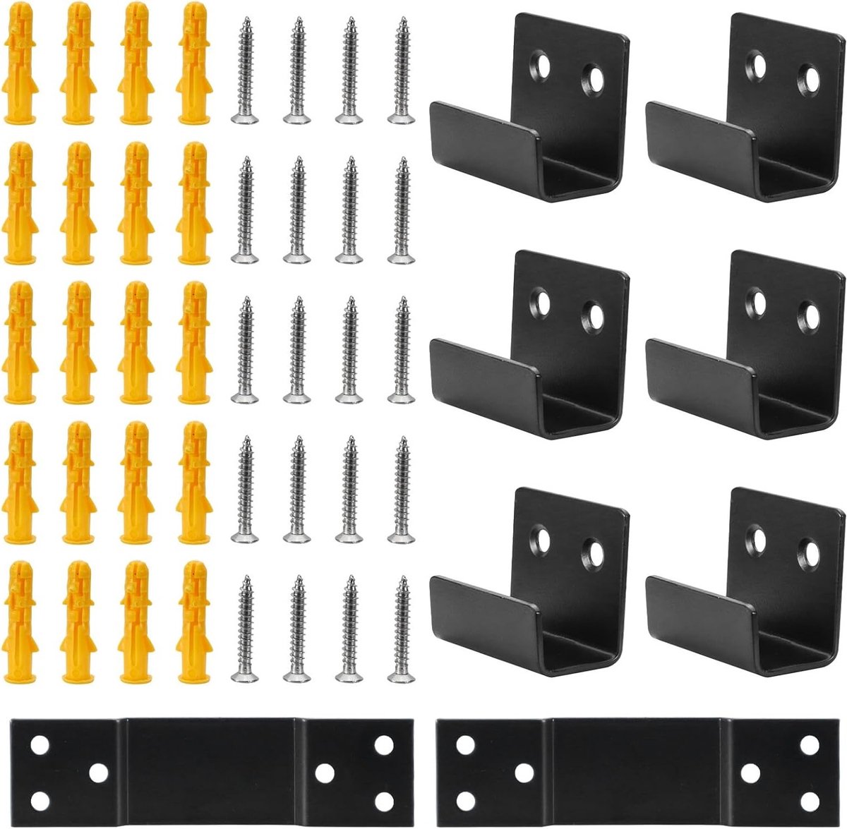 Verstelbare Wandspiegel Bevestigingsclips van RVS, Zware Spiegel Hangers en Foto Frame Beugel, 6 Stuks (18mm Breedte) voor Eenvoudige Wandmontage