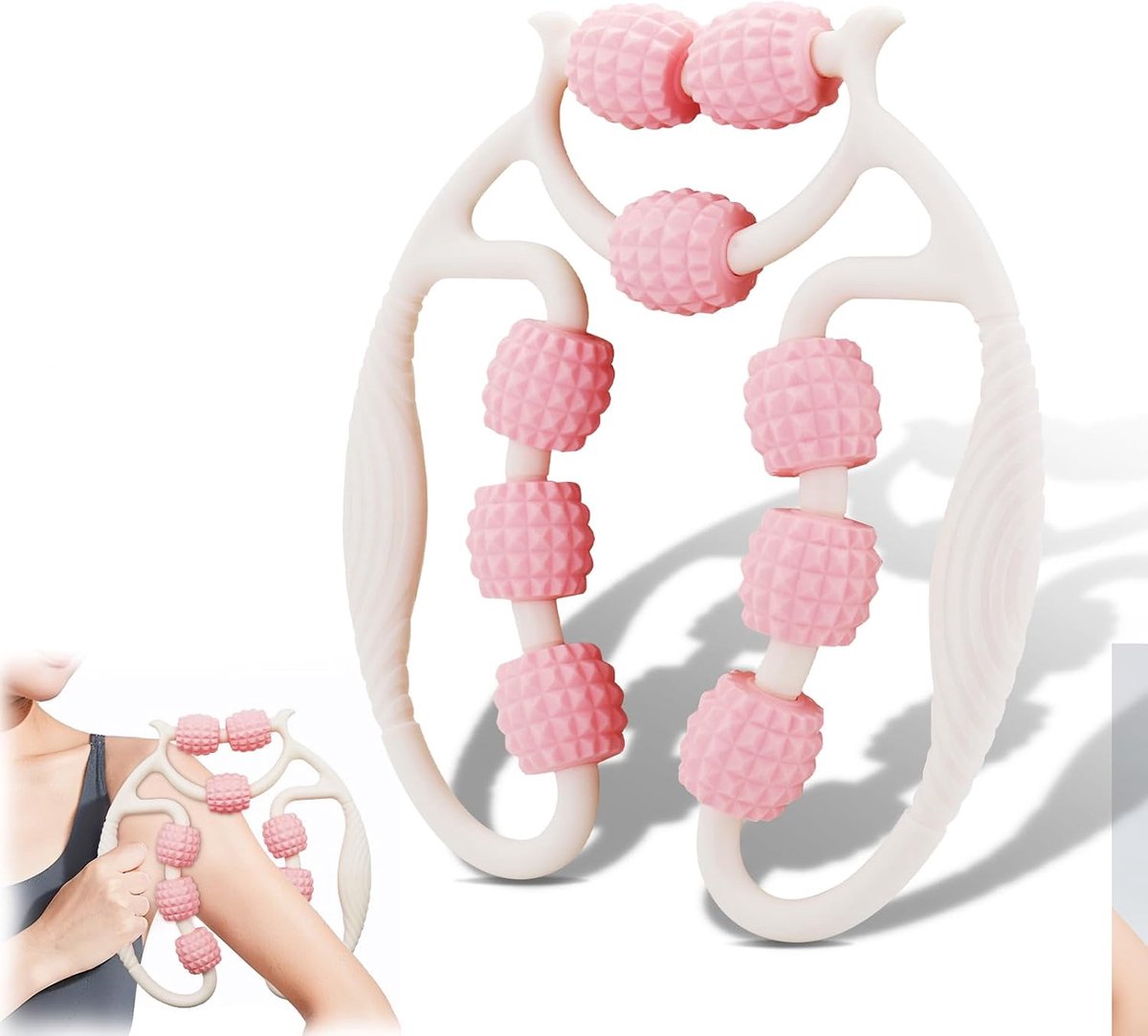 SnelShoppen - Massage Machine voor Benen, Ergonomische Massage Roller met Handvat, Anti-Cellulite Massager voor Benen, Billen, Armen en Buik, Diepe Sp