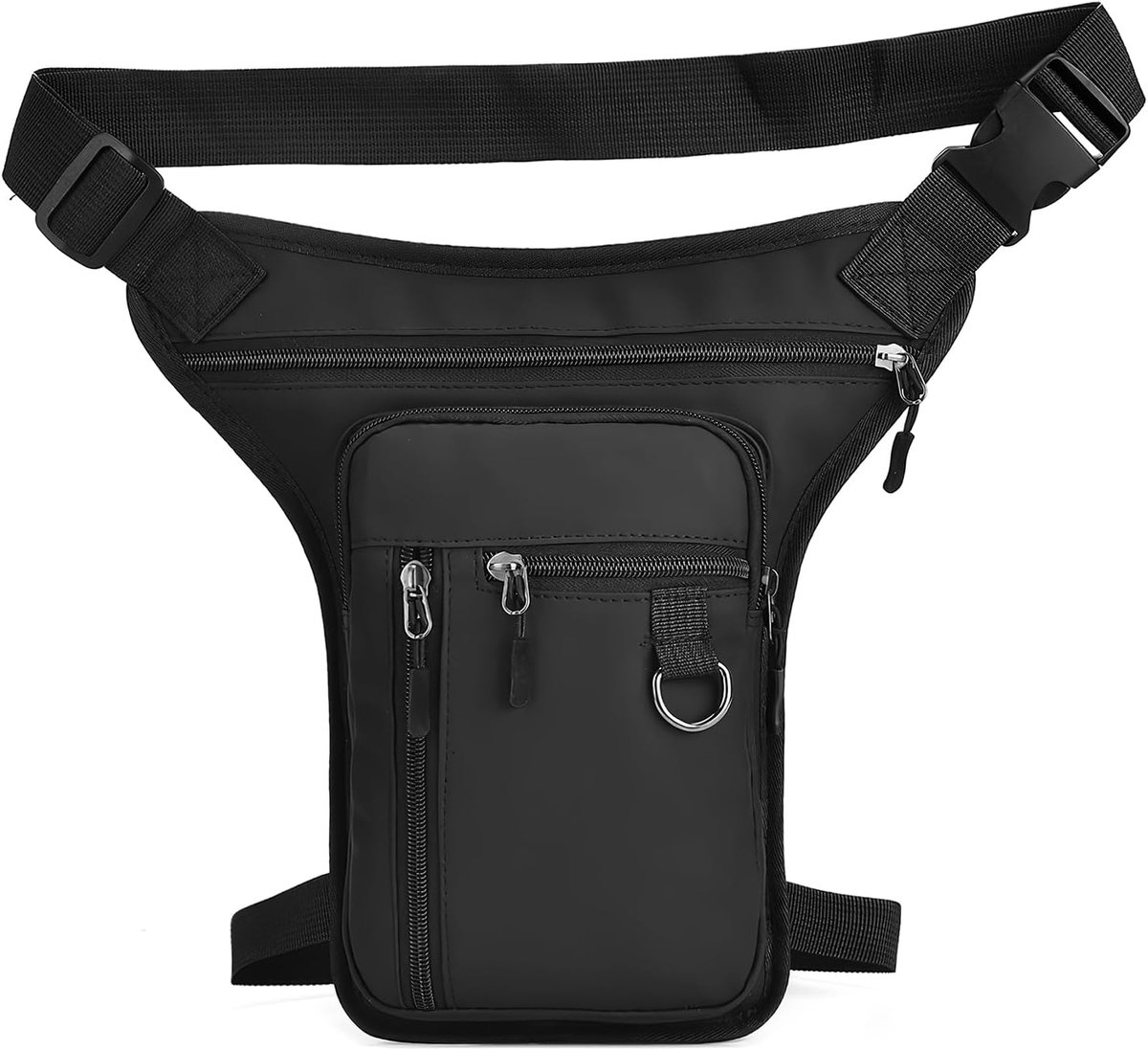 SnelShoppen - Thigh Bag Taille Tas voor Mannen en Vrouwen - Leg Bag Motorfiets Taille Tas met Meerdere Vakken - Tactische Heuptas voor Buiten - Zwart
