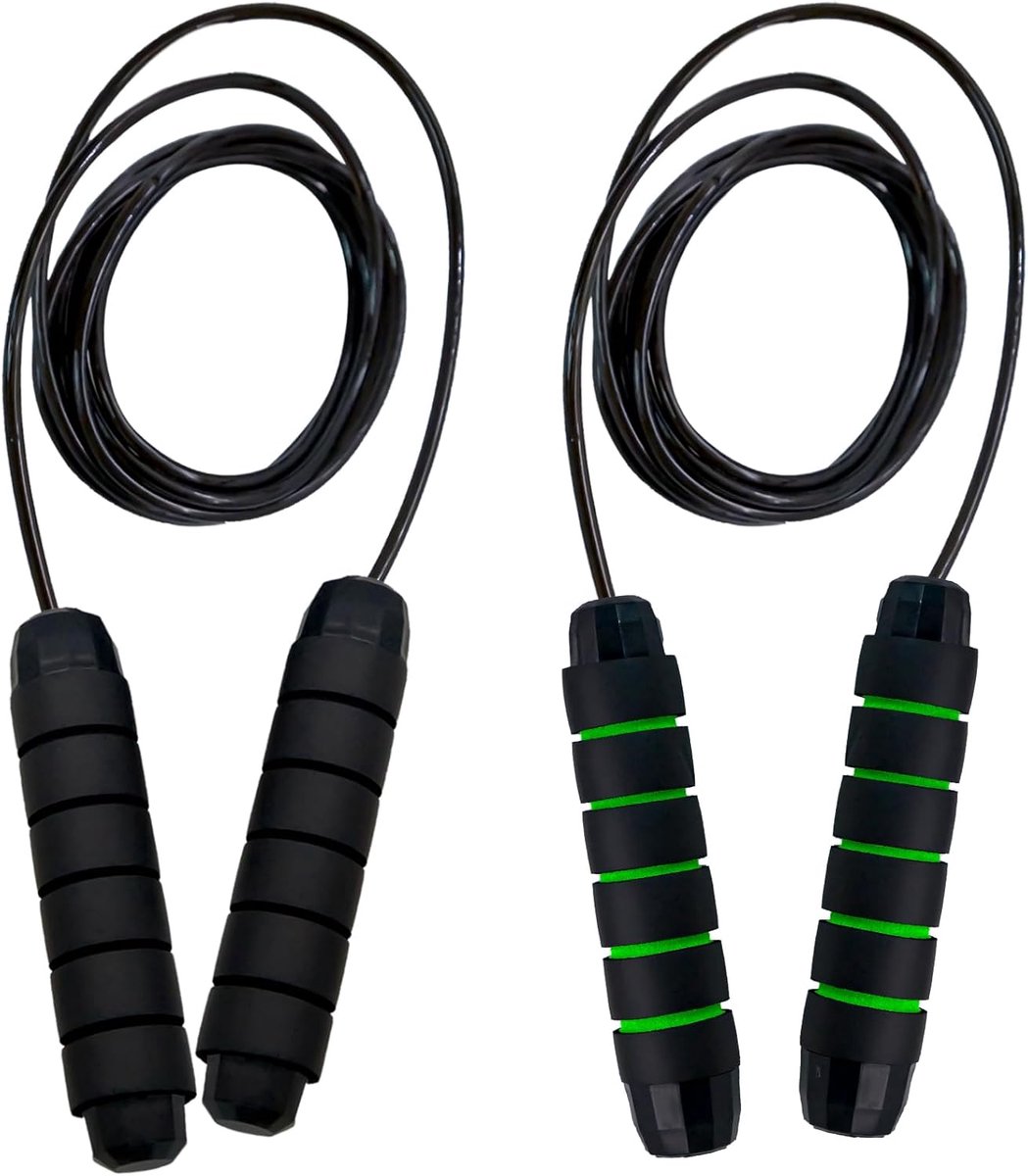 SnelShoppen - 2x Verstelbare Springtouwen - Duurzame Skipping Ropes voor Mannen, Vrouwen en Kinderen - Ideaal voor Thuis Gym, Cardio Training, Vetverb