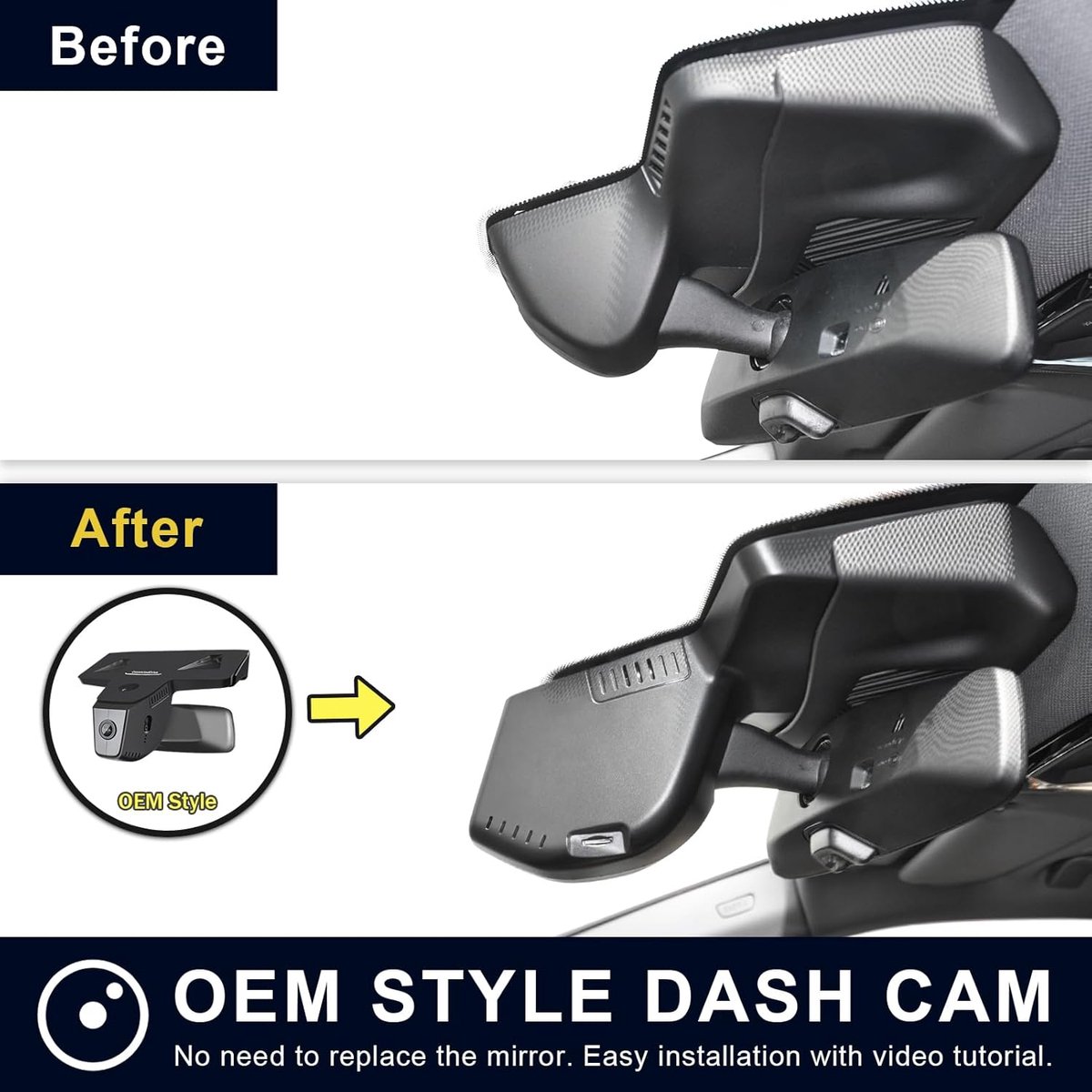 SnelShoppen - 4K Dash Cam voor BMW X1 Gen3 U11/U12 2023 2024 2025, UHD 2160P Video, GPS, WiFi, 64GB Map, OEM Stijl, Perfecte Integratie
