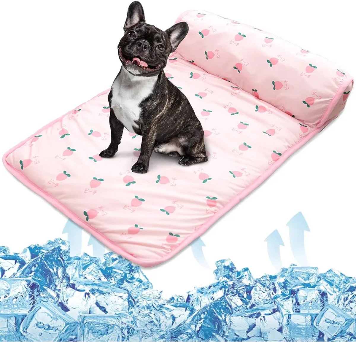 Koelmat Geschikt voor honden in de zomer, ademende koelmat, koelbed Geschikt voor huisdieren/kattenmat, hangmat Geschikt voor huisdieren, roze, maat S: 60*40 cm