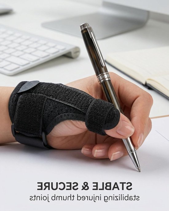 Premium Daumenbandage voor extra stabiliteit, orthese voor duim en hand, ideaal voor herstel en ondersteuning (Zwart) — afbeelding 4