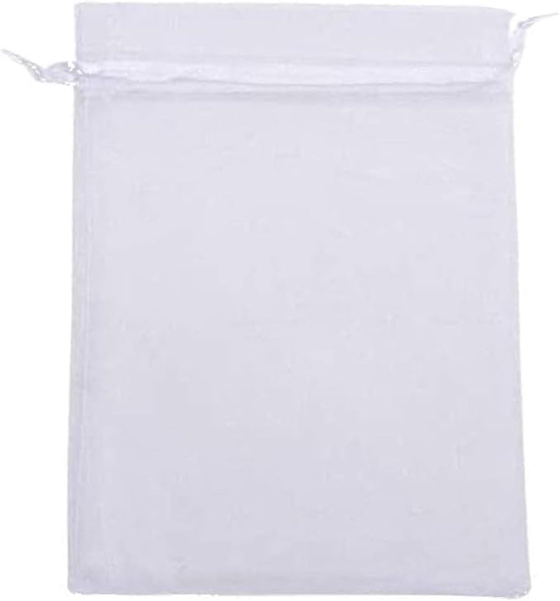 SnelShoppen - 30 Pack Organza Tassen 25x35 cm - Witte Geschenkzakken voor Sieraden, Trouwen, Feesten, Cadeaus, Duurzaam Organza, Met Koord