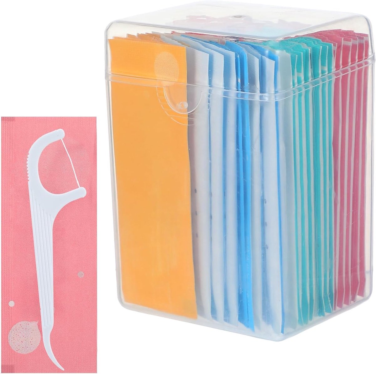 50 Stuks Individueel Verpakte Tandfloss Picks voor Effectieve Tandverzorging en Plaque Verwijdering