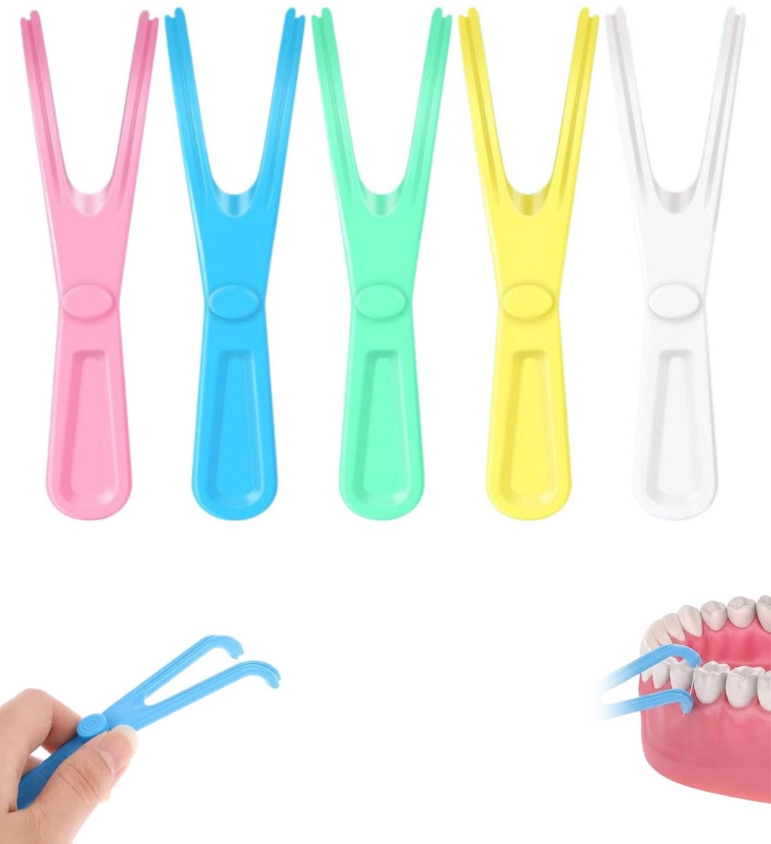Herbruikbare flossenhouders - 5 stuks voor mondhygiëne