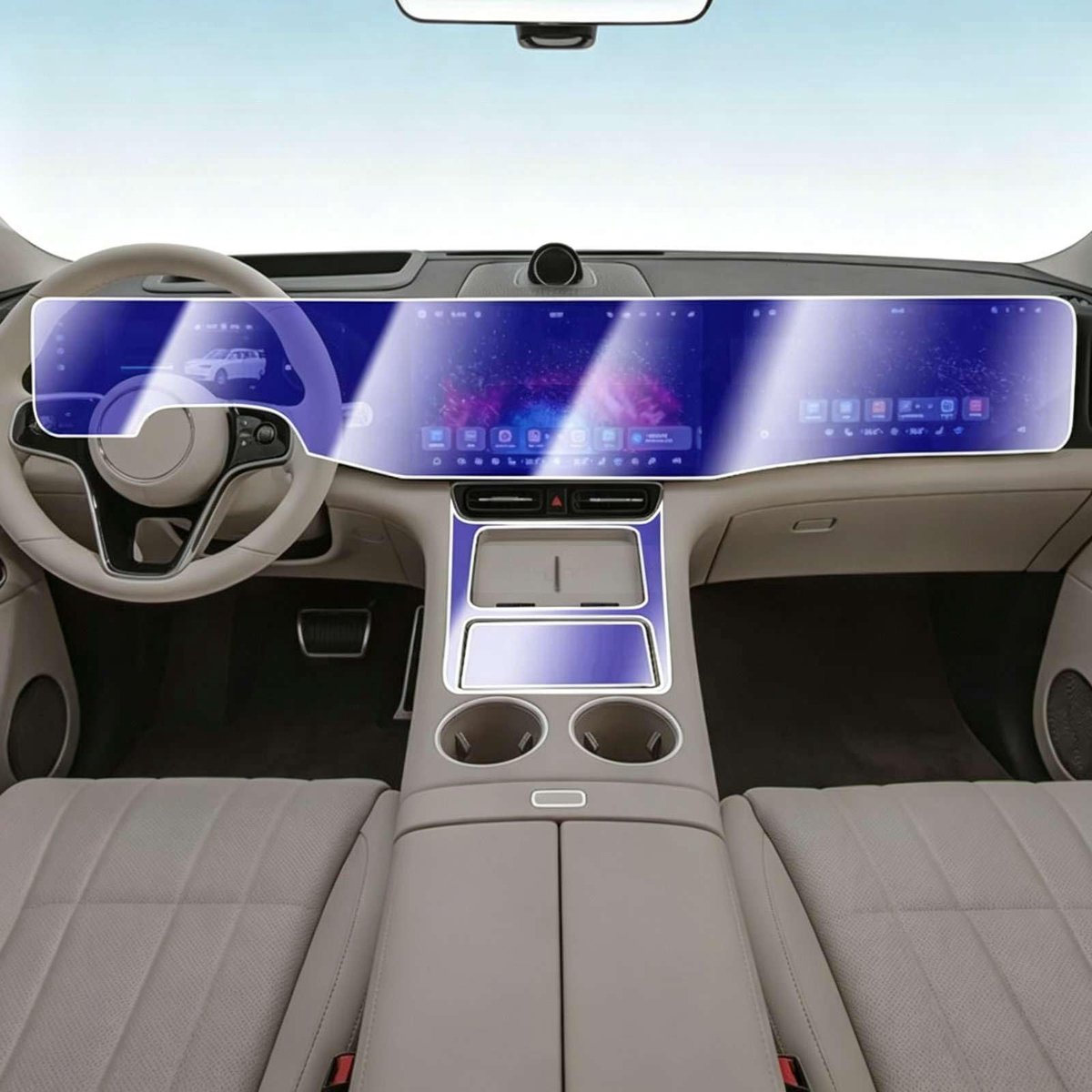TPU Beschermende Film - Voor Center Console M8 2025