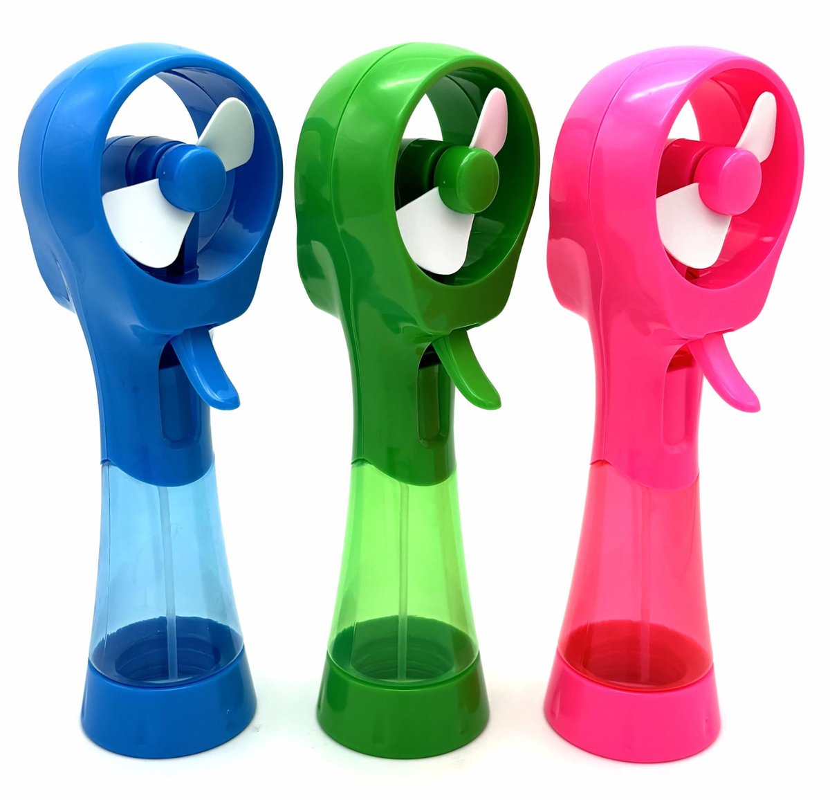 Draagbare Watermist Ventilator - 3 Stuks - Blauw/Groen/Roze