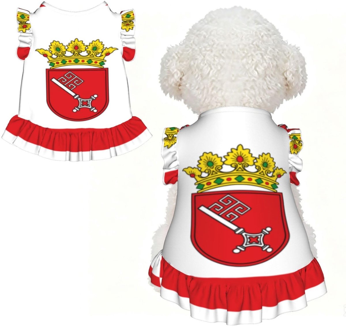 Hondenjurk met fladdermouwen - Schattige kleding voor kleine honden