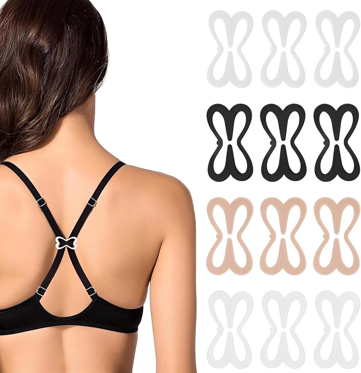 Verstelbare antislip beha-clips in 12 kleuren, ideaal voor elke outfit en comfortabel gebruik