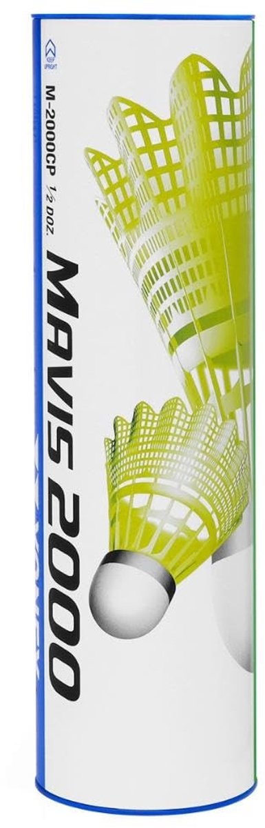 Badminton Shuttle - Nylon - Geel - 6 stuks