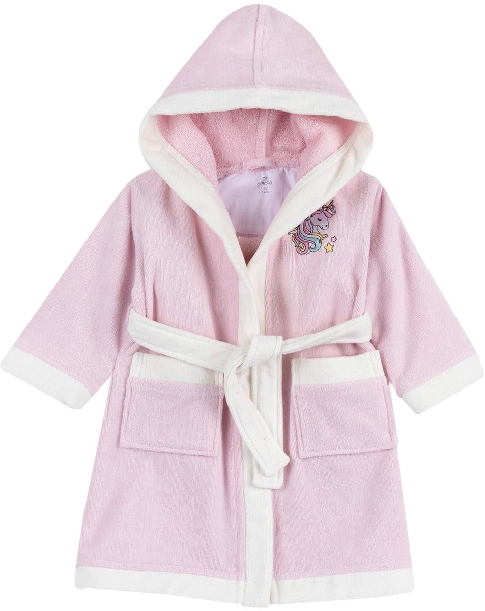 Badjas voor meisjes - Zacht badstof met capuchon - Roze