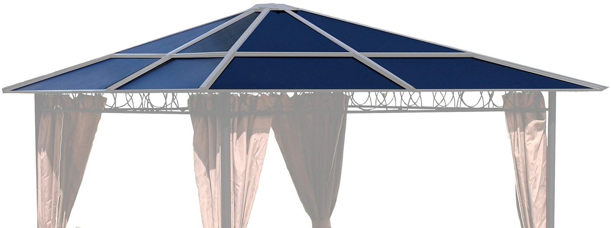 Vervangend Dak voor Hardtop Paviljoen - Polycarbonaat 3x3m Bruin