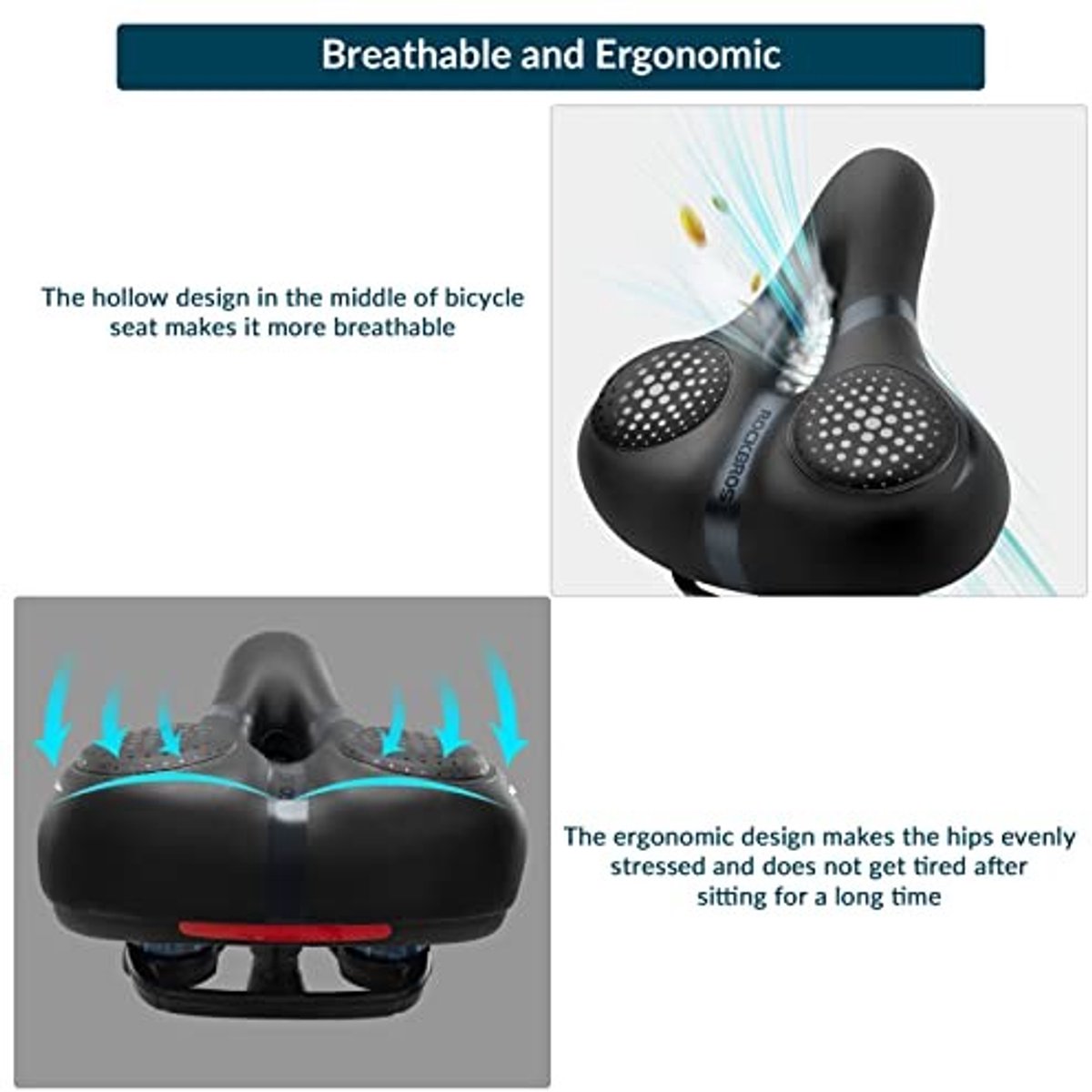 Comfortabele Fietszadel - Ergonomisch en Waterproof - Zwart/Bruin