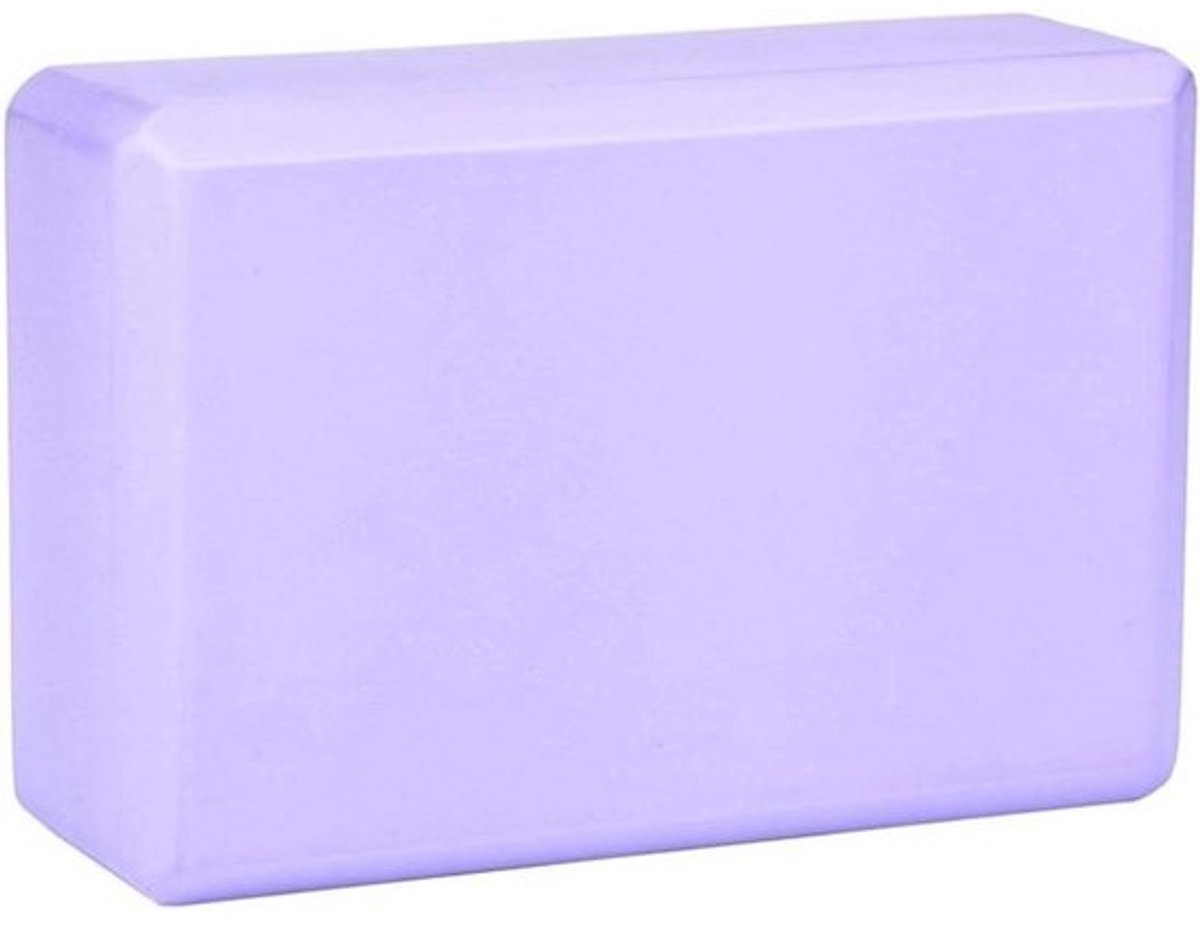 Yoga Blok - Trainingsblok Pilates - Houding Verbeteren - Niet-slip Oppervlak - 23x15x8 cm - Paars