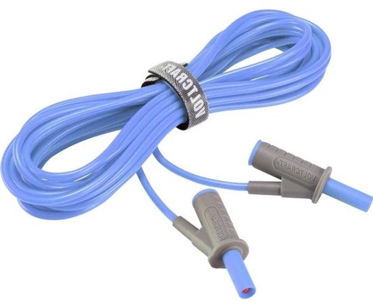 Veiligheidsmeetsnoer - Meetkabel Banaanstekker - Elektrisch Testen - Hittebestendige Isolatie - 5 meter - Blauw