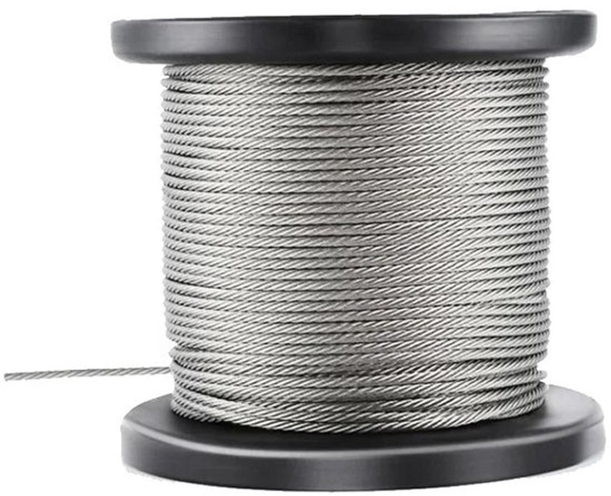 Roestvrij staaldraad - Metalen kabel - Decoratie ophangen - Waterdicht en roestvrij - 1.5mm x 10 Meter - Zilver