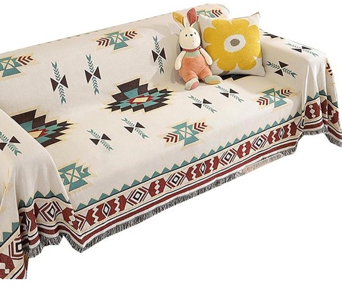 Bankdeken Outdoor - Loungedeken Kamperen - Bescherming en Comfort - Dubbelzijdig Rugpaneel - 180x180cm - Veelkleurig