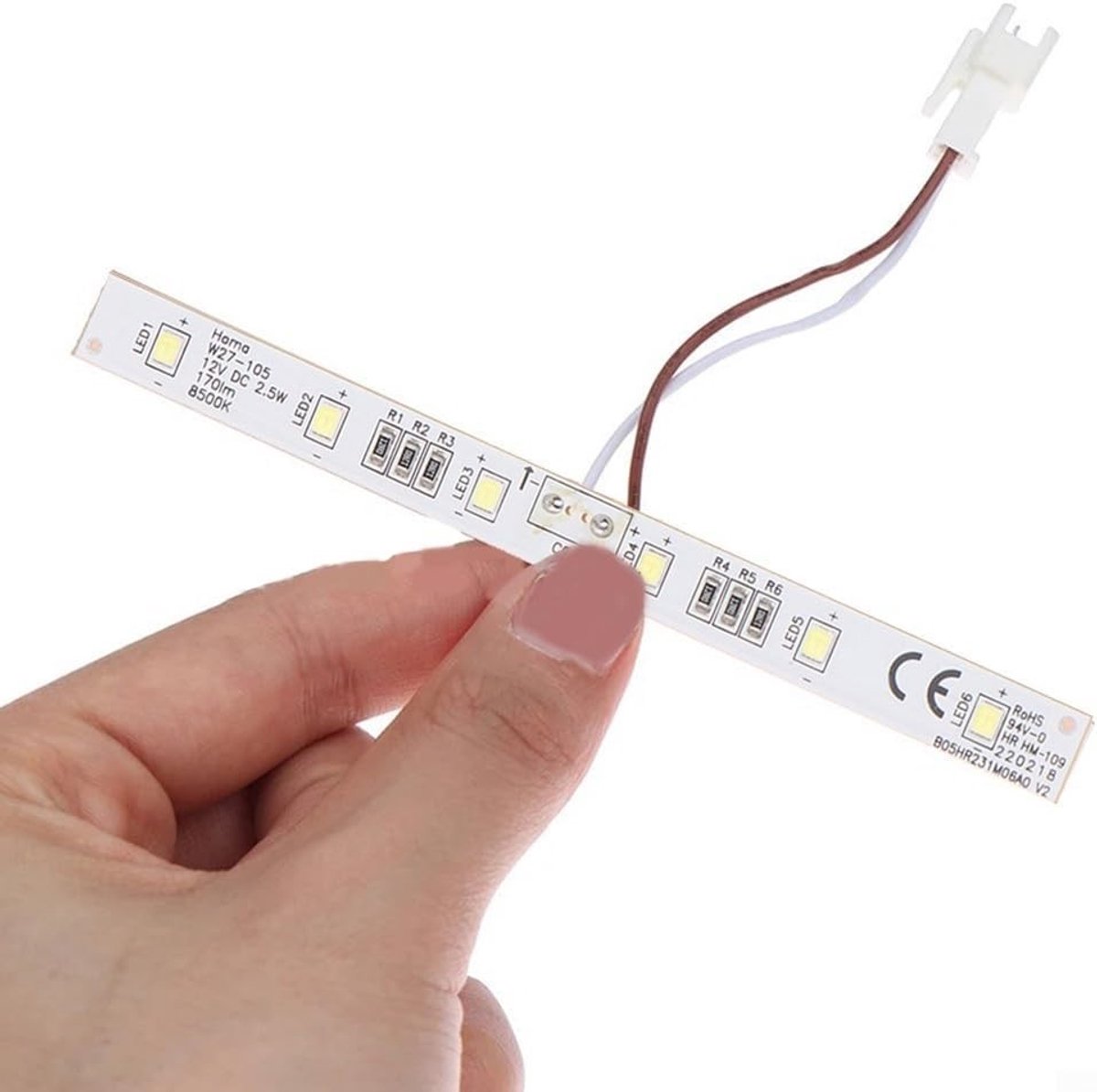 LED Koelkast Strip Licht voor Verlichting van Koelkasten, 12 cm Lichtbalk, Energiezuinige Koelkastverlichting, Dimbare LED Verlichting