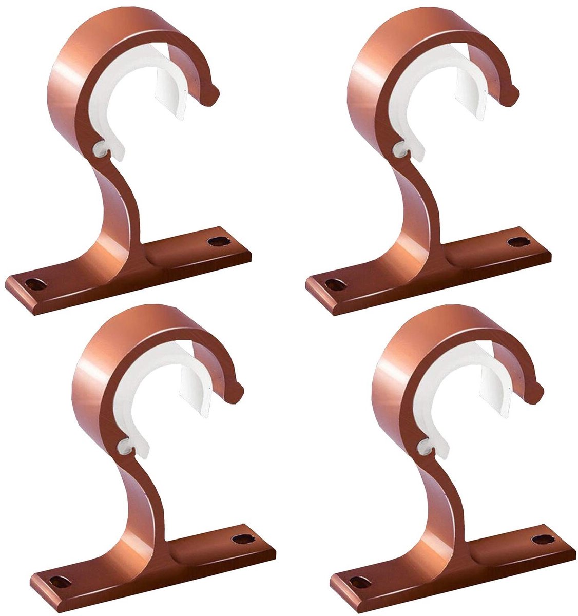 Gordijnsteunen - 4 Stuks - Aluminium Legering