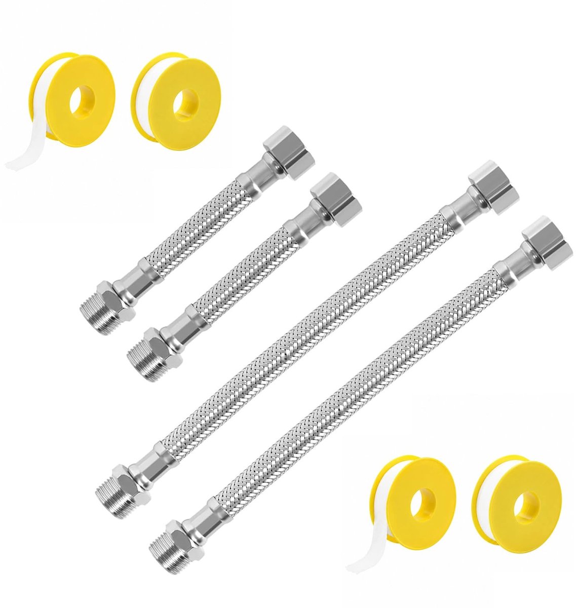 Flexibele Slang 3/8 Inch - 4 Stuks voor Keukenkranen