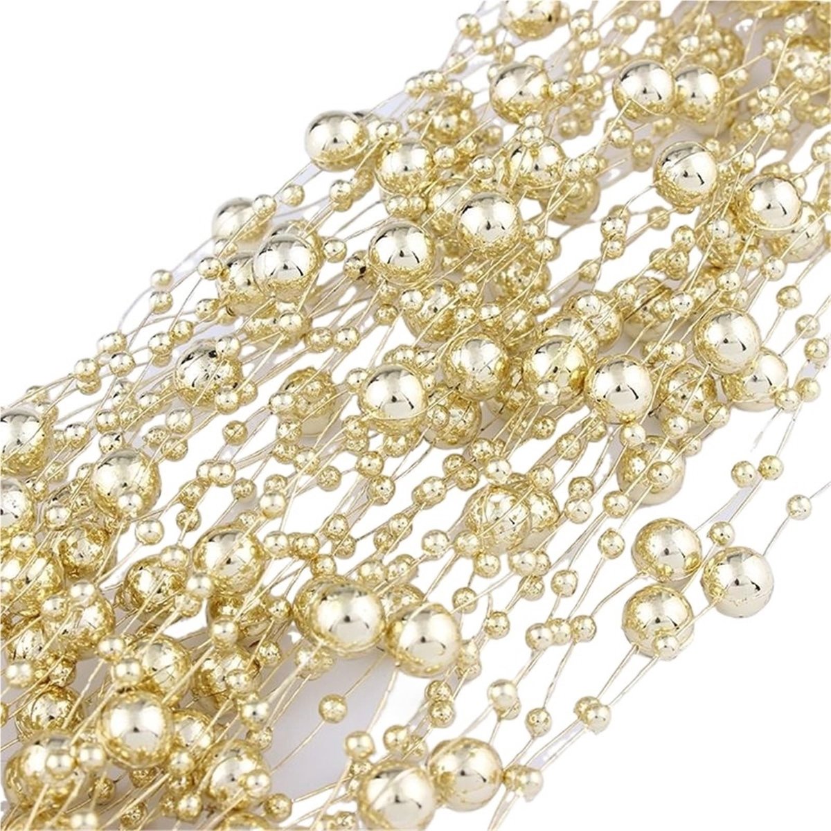 Parelslinger - Kunstparelketting 8mm en 3mm voor decoraties