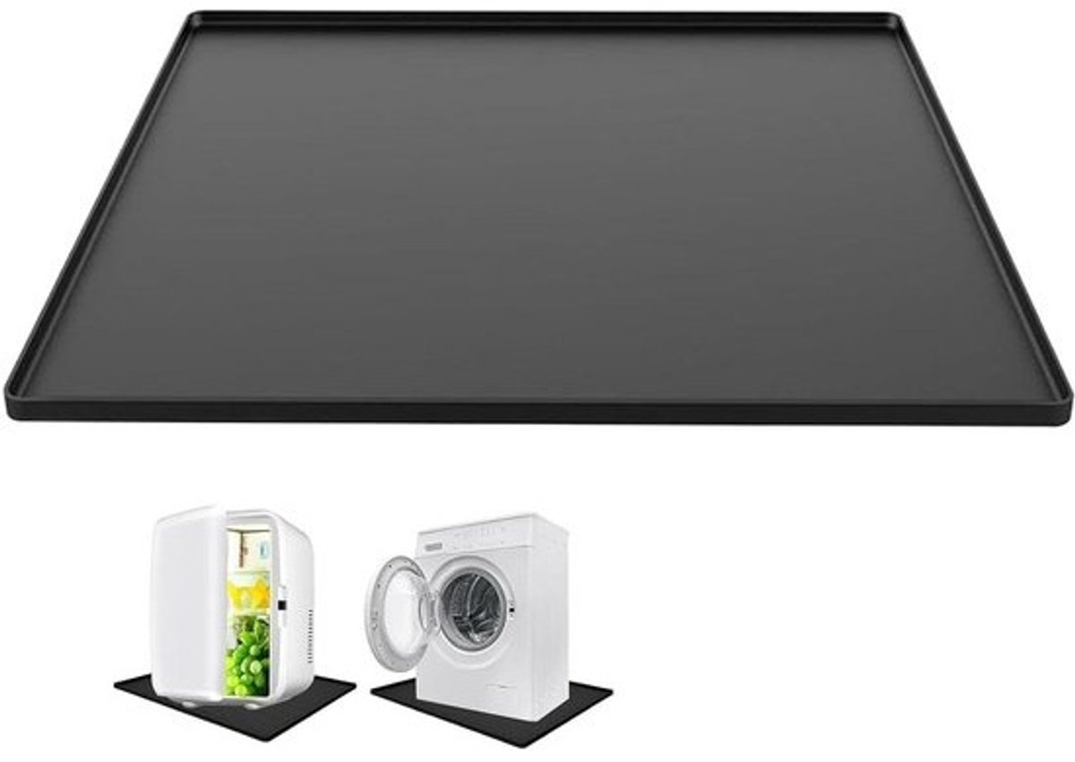 Lekbak Wasmachine - Koelkastmat Morsbestendig - Apparaten Beschermen - Antislip Siliconen - 60x60x1.5 cm - Grijs
