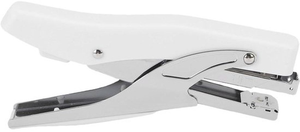 Tang Nietmachine - Nietpistool Kantoor - Documenten Binden - Volledig Metaal - 20 Vel Capaciteit - Wit