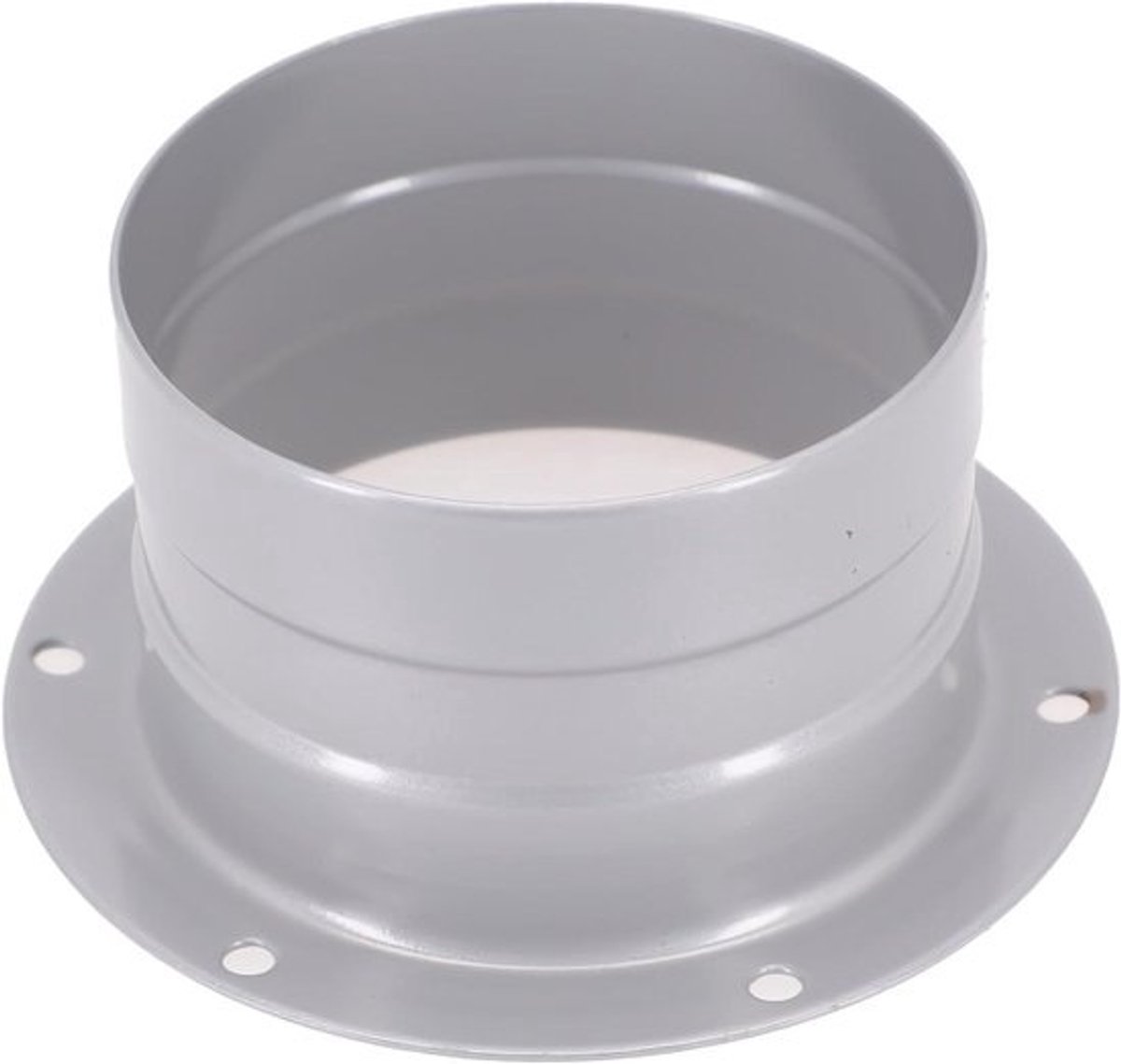 Metalen Muurflens - Ventilatie Adapter - Luchtkanaal Installatie - Weerbestendig Metaal - 75 mm - Grijs