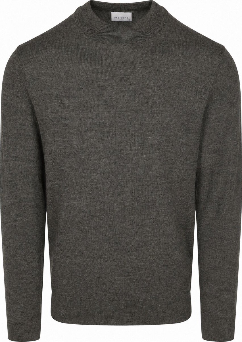 Profuomo Turtleneck Trui Merinowol Groen - Maat L - Heren - Pullover