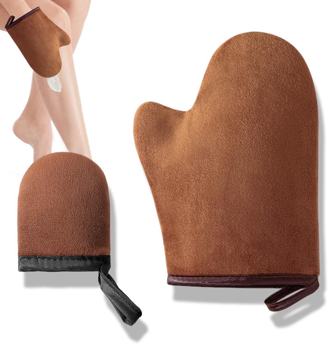 Set van 2 Zelfbruiningshandschoenen - Zonvrije Applicator voor Zelfbruiningscrème en Bronzer - Perfecte Tan zonder Zonnen
