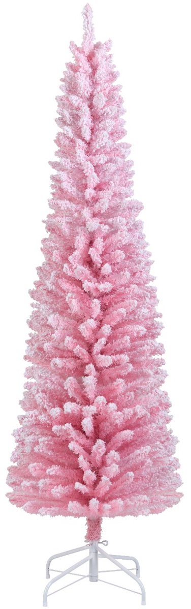 SureDeal® - Kerstbom - Roze Kunstkerstboom Slanke - Besneeuwde Takken Opvouwbare - Roze