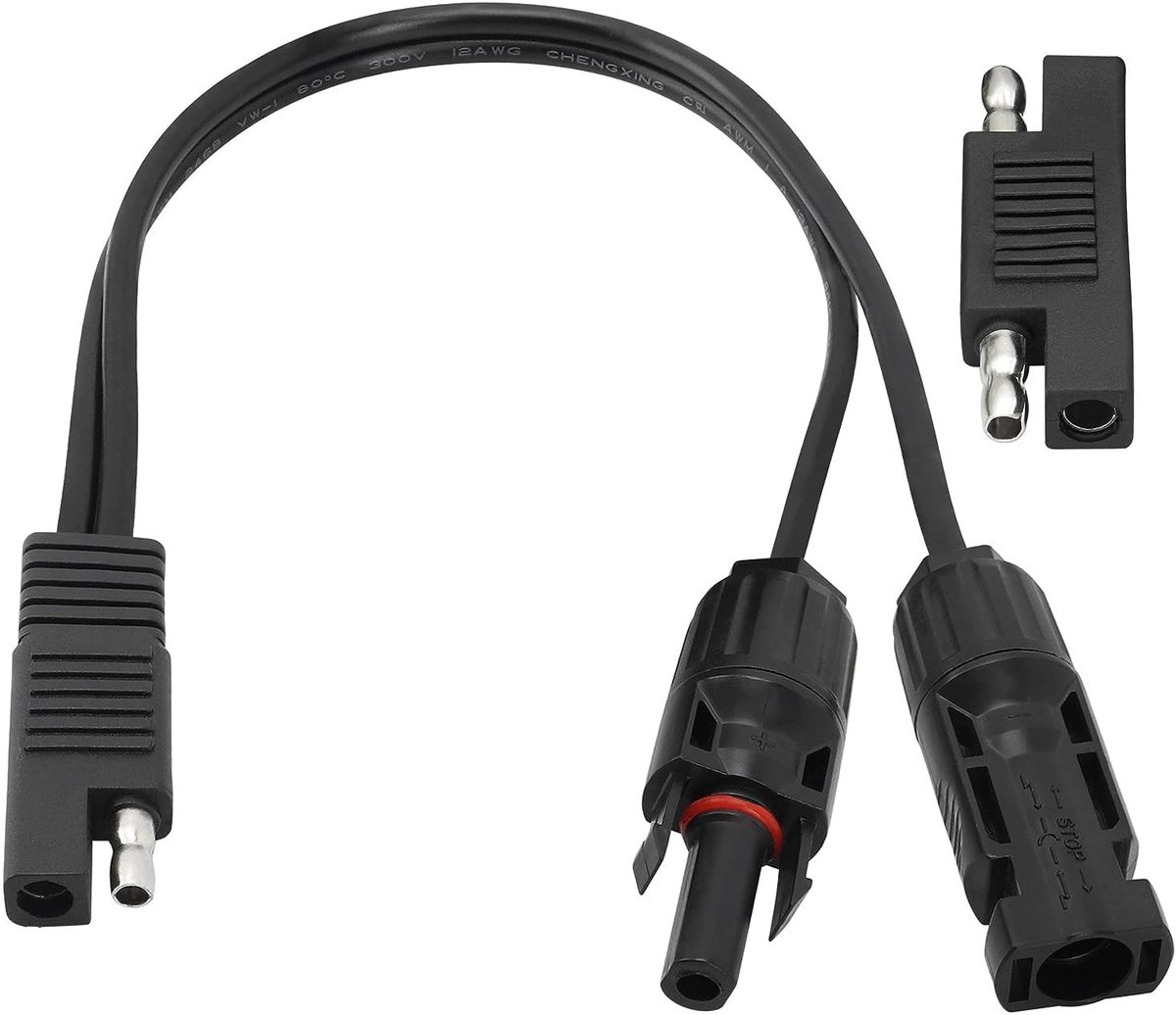 Polarity Reversal Adapter Plug - 12AWG Solar Kabel 30cm