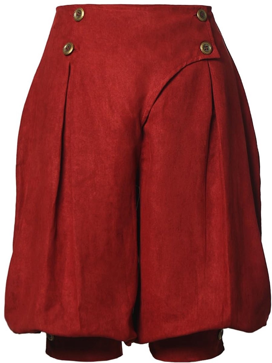 Hoge Taille Vintage Onderbroek - Loose Fit - Wijnrood