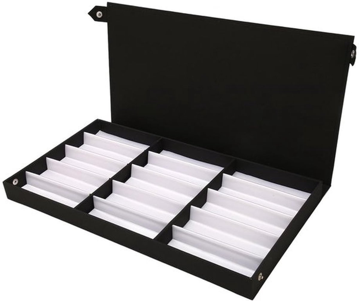 Zonnebril-organizer met 15 Sleuven, Brillendoos, Meerdere Glazen Vitrine, Brillenhouder, Sieradendoos, Zonnebril, Opbergdoos, Lade voor Dames, Heren
