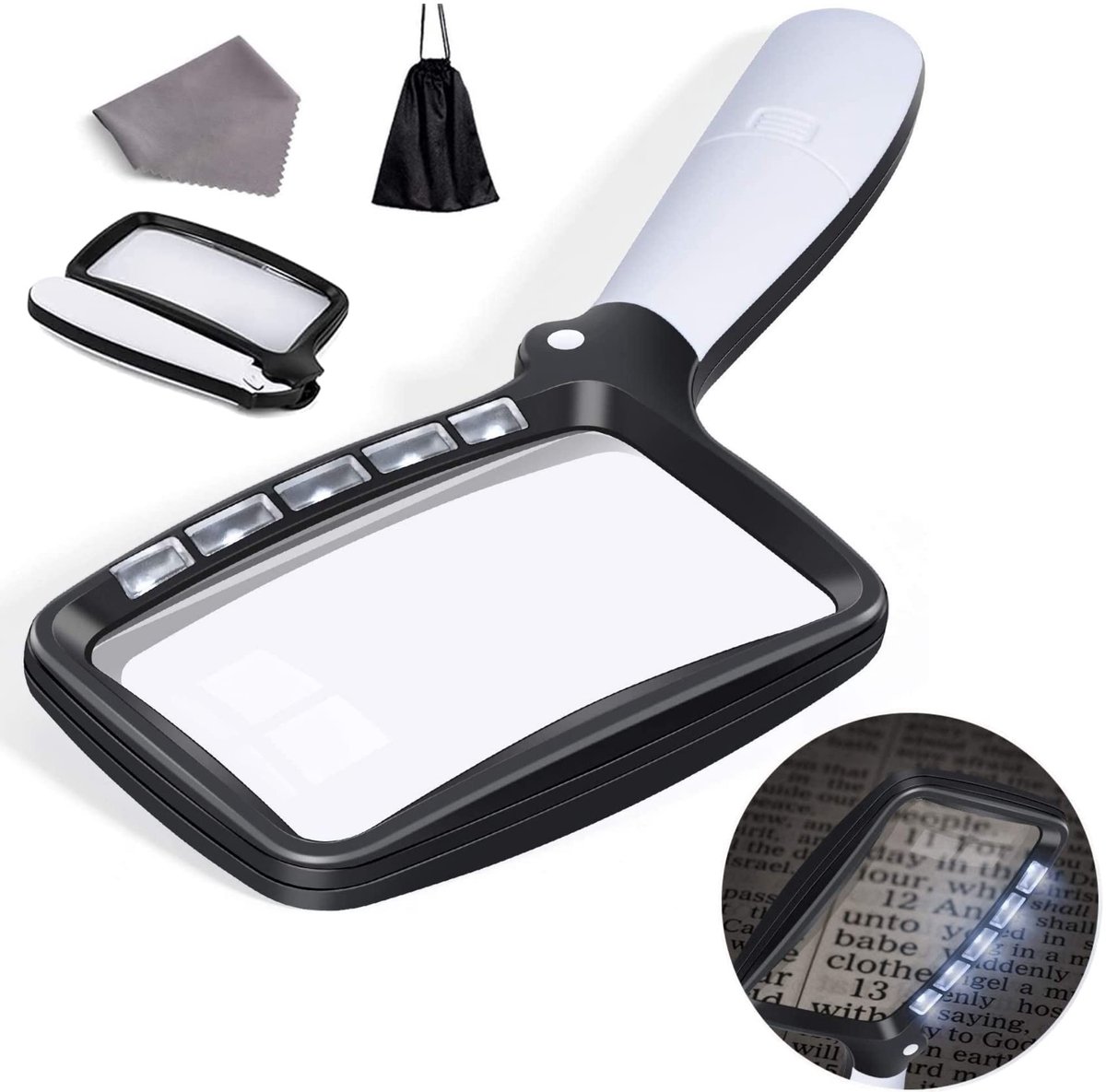 Vouwbare LED Vergrootglas - Dimbaar en handzaam voor lezen en hobby's
