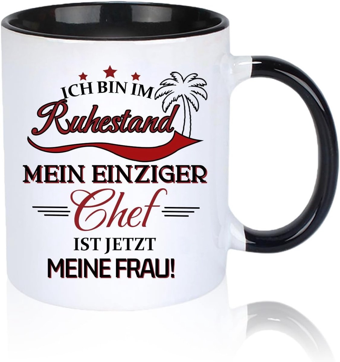 Unieke Retired Mok voor Mannen, Perfecte Cadeau voor Pensionering, Keramische Koffiemok van 350ml, Zwart, Voor de Nieuwe Vrijheid